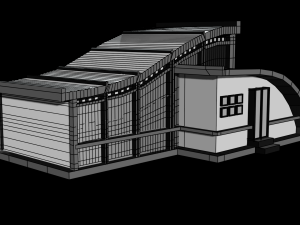 Cinema building 3D Model