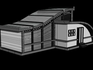Cinema building 3D Model