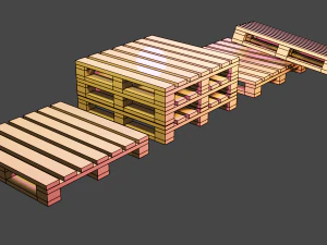 Construction pallets 3D Model