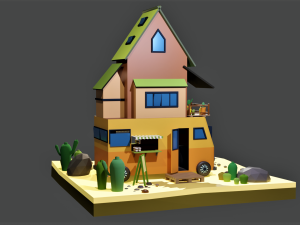 Camping car Modèle 3D