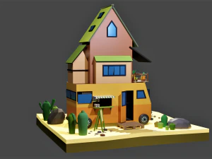 Camping car 3D Model