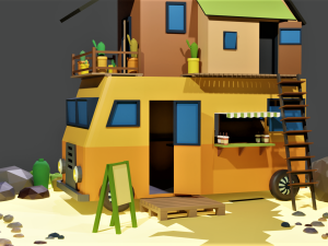 Camping car Modèle 3D