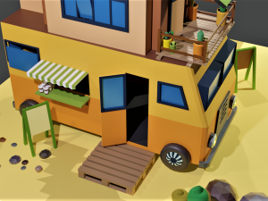 Camping car Modèle 3D