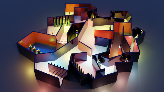 Labyrinth Model 3D .c4d .max .obj .3ds .fbx .stl .blend 