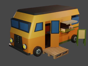 Caf&eacute; m&oacute;vel Modelo 3D