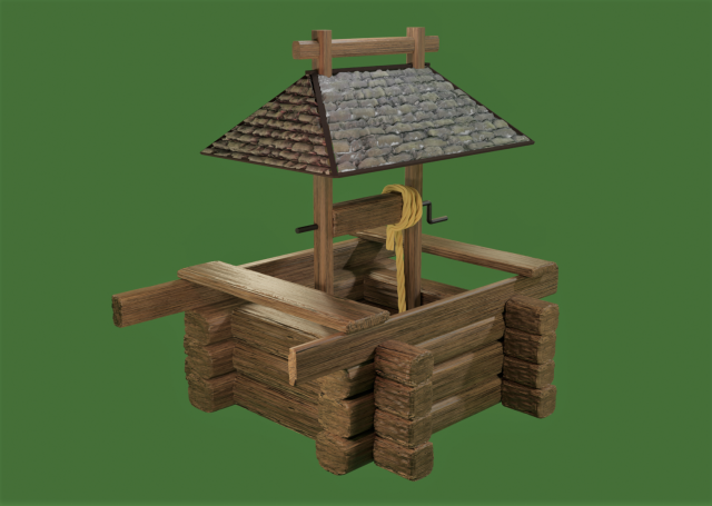 Water well 3D मॉडल .c4d .max .obj .3ds .fbx .stl .blend 