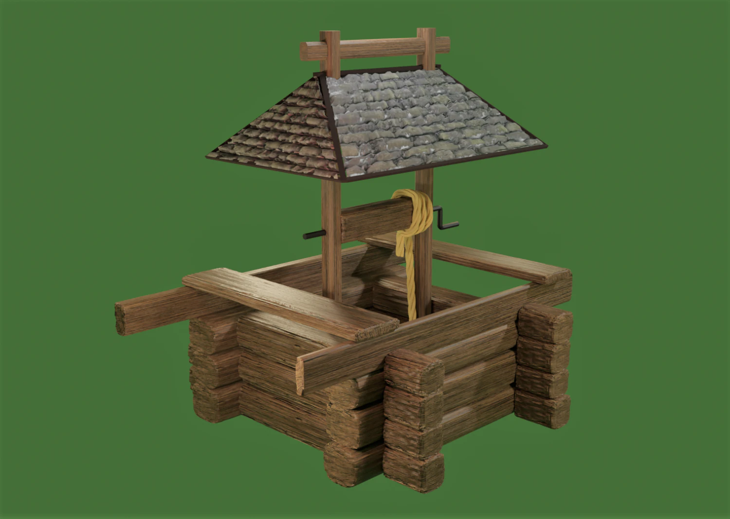 우물 3D 모델 .c4d .max .obj .3ds .fbx .stl .blend 