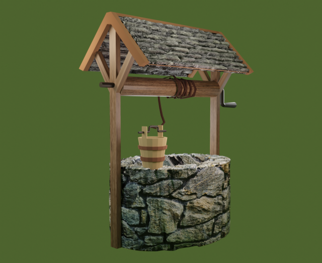 Water well 3Dモデル .c4d .max .obj .3ds .fbx .stl .blend 