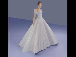 Wedding dress mannequin Model 3D