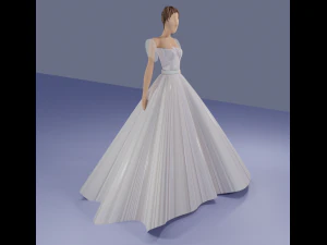 Wedding dress mannequin 3D Model