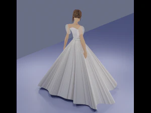 Wedding dress mannequin 3D Model