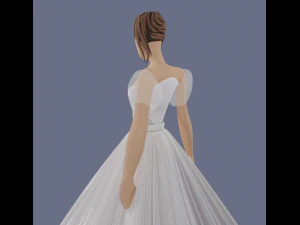 Wedding dress mannequin 3D Model