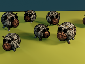 Cows in the meadow 3D Модель