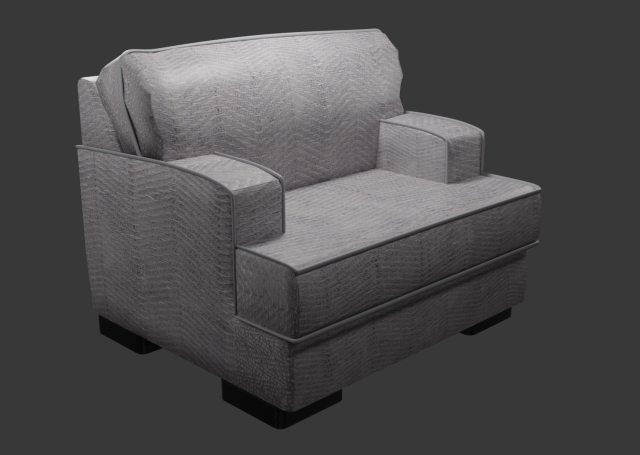 Chair with cushion Modelo 3D .c4d .max .obj .3ds .fbx .stl .blend 