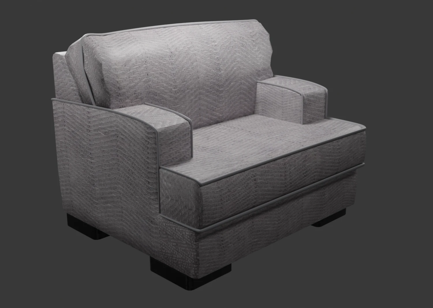 Chair with cushion 3D Model .c4d .max .obj .3ds .fbx .stl .blend 