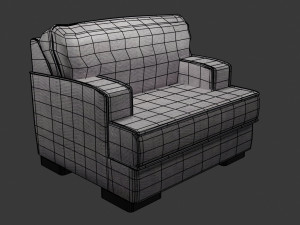 Chair with cushion Modelo 3D