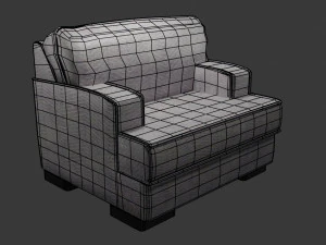 Chair with cushion 3D Model