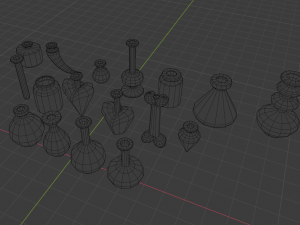 Pearls Potion Bottles Modello 3D
