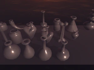 Pearls Potion Bottles 3D Model