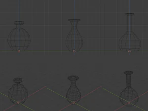 Pearls Potion Bottles 3D Model