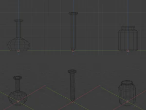 Pearls Potion Bottles 3D Model