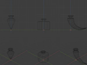 Pearls Potion Bottles 3D Model