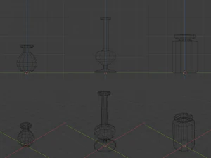 Pearls Potion Bottles 3D Model