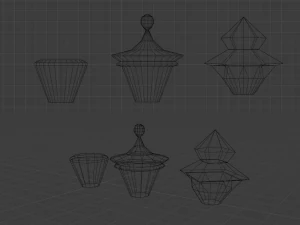 Pearls Potion Bottles 3D Model