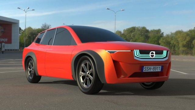 Stationwagon 3D Model .c4d .max .obj .3ds .fbx .stl .blend 
