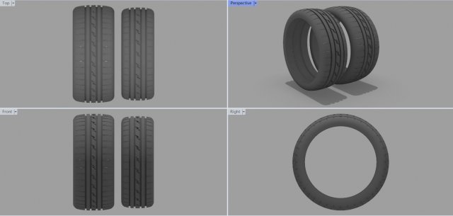 Tire 3D 프린트 모델 .c4d .max .obj .3ds .fbx .stl .blend 