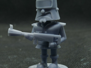 Captain B - Cartoon soldier 3D 打印模型
