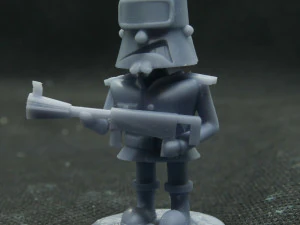 Captain B - Cartoon soldier 3D Print Model