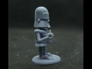 Captain B - Cartoon soldier 3D Print Model