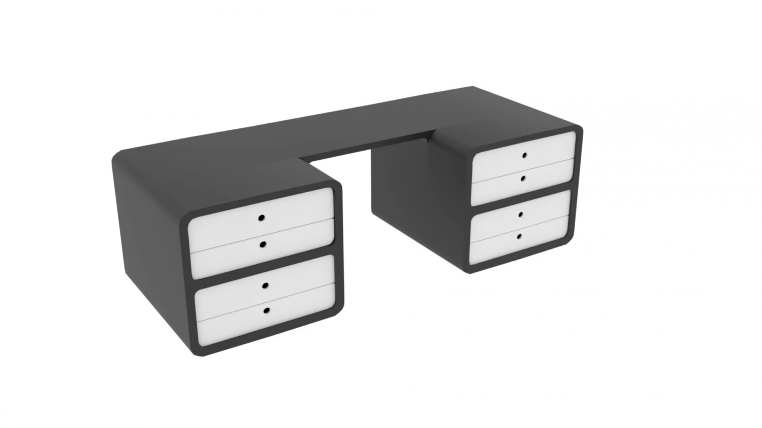 Office table 3D Model .c4d .max .obj .3ds .fbx .stl .blend 