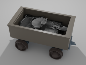 Simple Mine Cart 3D Модель