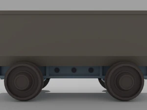 Простая шахтная тележка 3D Модель