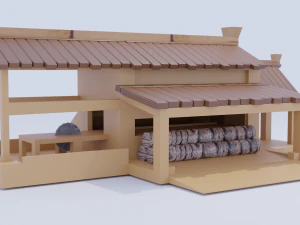 Simple Sawmill 3D Model