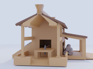 Simple Sawmill 3D Model
