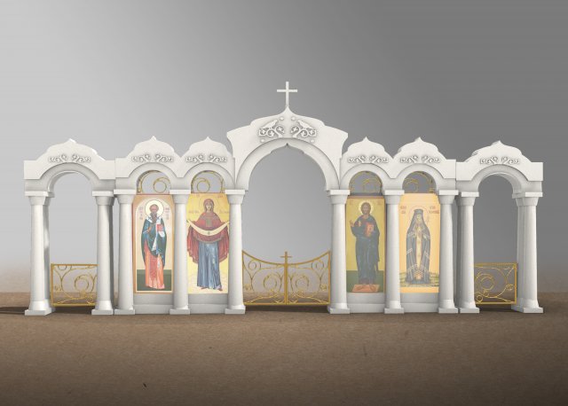 Templon - iconostasis 3D Model .c4d .max .obj .3ds .fbx .stl .blend 