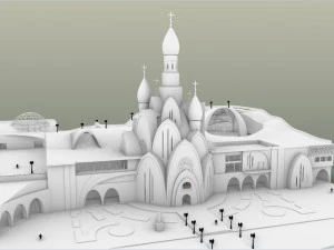 CATHEDRAL WITH ARTS CENTER 3D Model