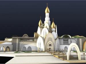 CATHEDRAL WITH ARTS CENTER 3D Model