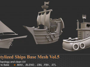Ship pack 3D Model