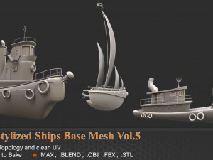 Ship pack 3D Model