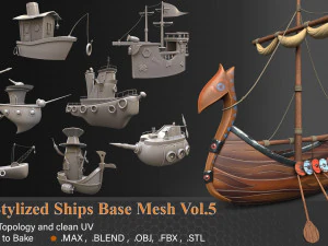 Ship pack 3D Model