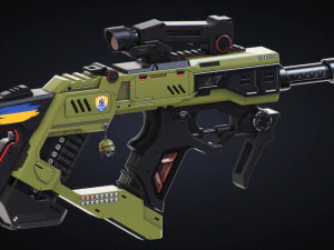 Senapan fiksi ilmiah Model 3D