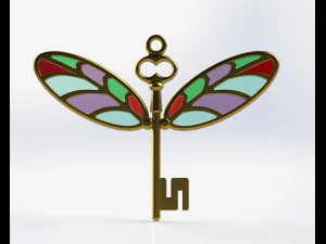 吊坠飞行钥匙 3D 打印模型