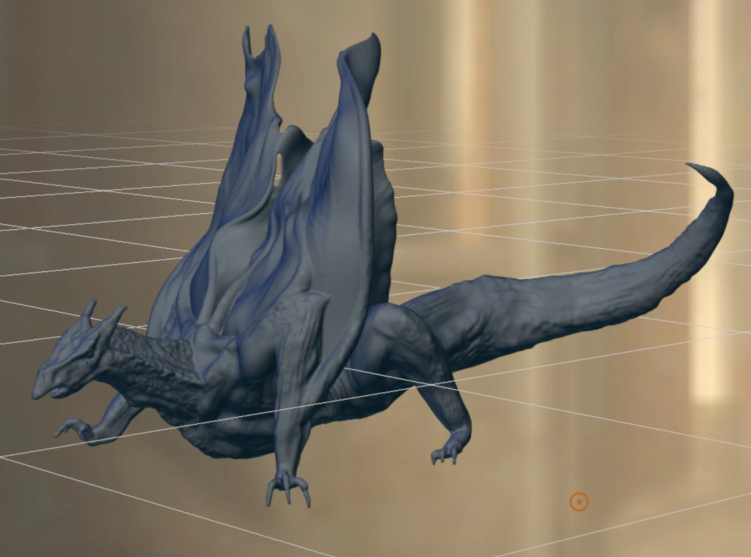 Fantasy dragon 3D Print Model .c4d .max .obj .3ds .fbx .stl .blend 