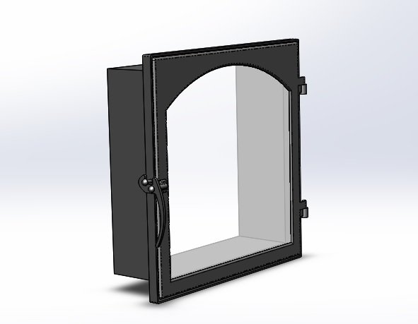Fireplace door 3D Model .c4d .max .obj .3ds .fbx .stl .blend 