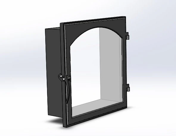 Fireplace door 3D Model .c4d .max .obj .3ds .fbx .stl .blend 