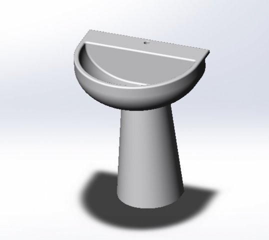 Wash basin 3D Model .c4d .max .obj .3ds .fbx .stl .blend 